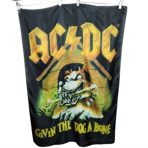 Vintage Other - AC/DC Vintage 1995 Givin The Dog A Bone Flag Banner Hard Rock and Roll